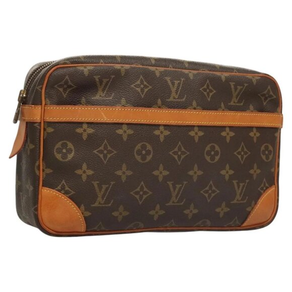 LOUIS VUITTON Monogram Compiegne 28 Clutch Bag M51845 LV Auth 119755 - Picture 1 of 16